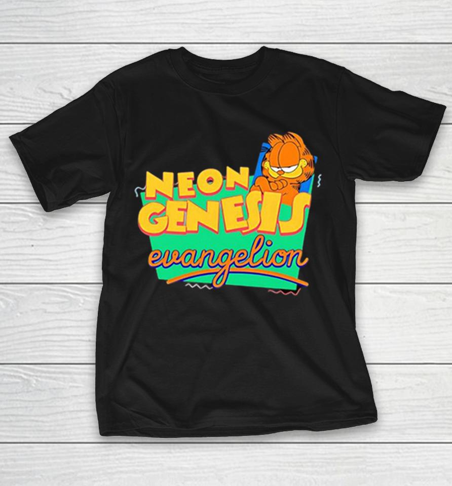 Garfield Neon Genesis Evangelion Mashup Shirts 1 Garfield Neon Genesis Evangelion Mashup Shirts