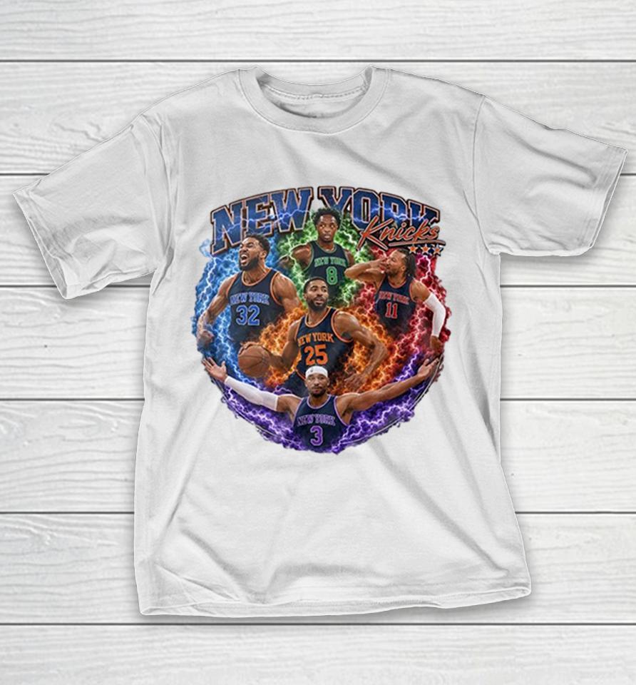 Karl Anthony Towns OG Anunoby Mikal Bridges Jalen Brunson Josh Hart New York Knicks graphic Shirts