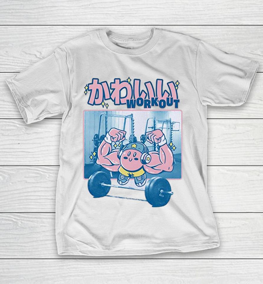 Kirby Kawaii Workout Nintendo Bodybuilder Gym Aesthetic Heavy Lifting Weightlifting Shirts 1 Kirby Kawaii Workout Nintendo Bodybuilder Gym Aesthetic Heavy Lifting Weightlifting Shirts
