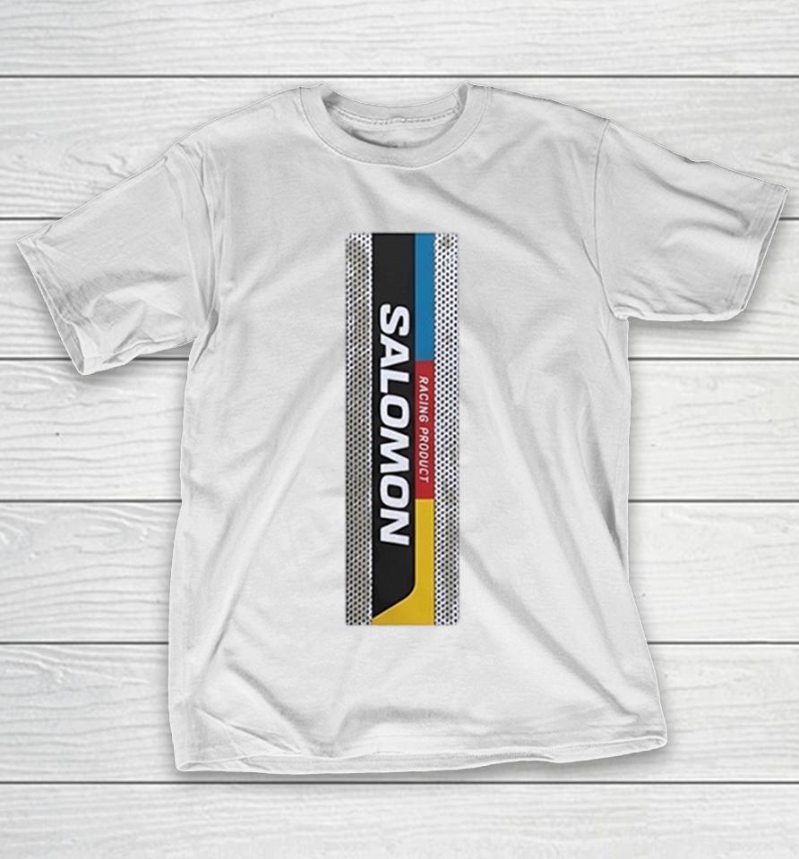 Salomon Racing Product Vertical Logo Mesh Pattern Design Performance Athletics Shirts