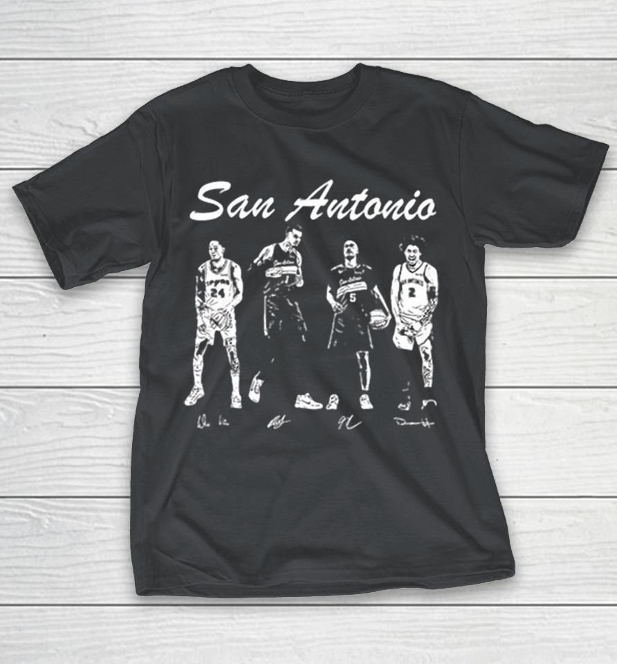 Victor Wembanyama Harper Castle Vassell San Antonio Spurs Basketball Signature Shirts 1 Victor Wembanyama Harper Castle Vassell San Antonio Spurs Basketball Signature Shirts